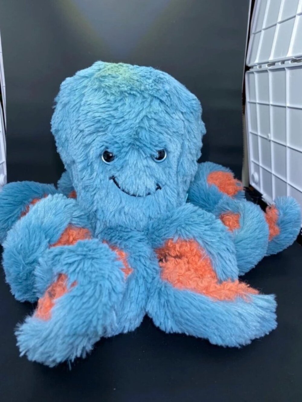 Manhattan Toy Blue & Orange Octopus Plush Stuffed Animal 12”